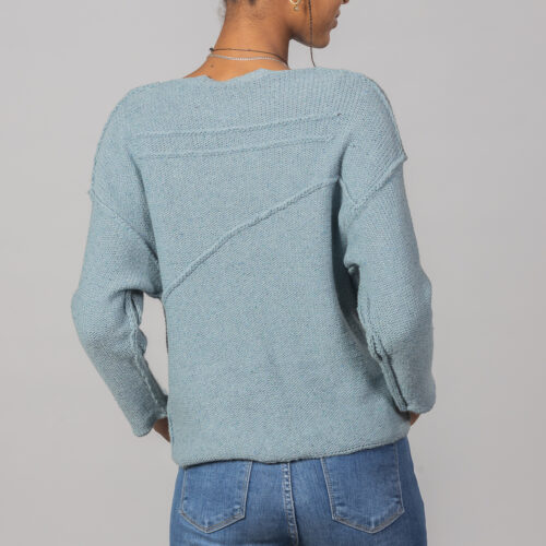 Cotton Silk Sweater by INESKA — back view, elegant silhouette
