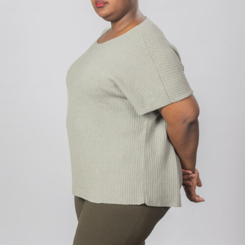 Silk Merino Top by INESKA — front view on model