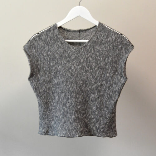 Handknitted women's top with colour melange by INESKA