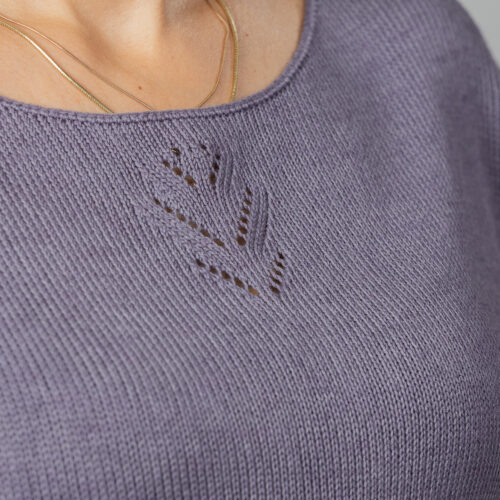 Bamboo Silk Flower Top by INESKA — side view detail