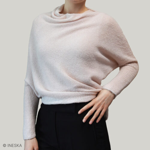 Handknitted Cherry Blossom merino set sweater and top by INESKA