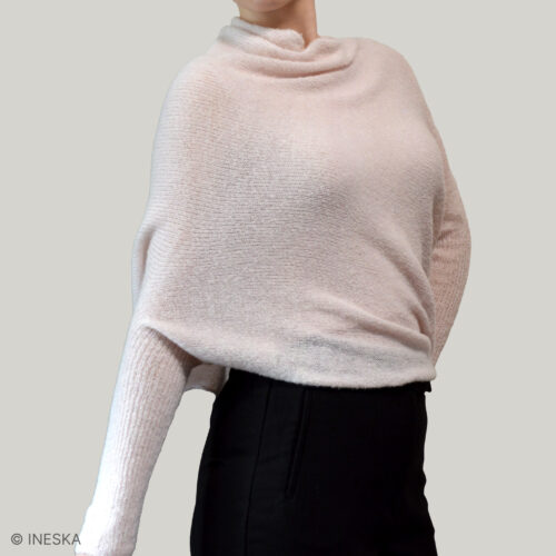 Cherry Blossom pink top baby yak merino bouclé