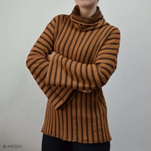 Striped merino sweater Carmen handmade by INESKA